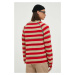 Vlnený sveter PS Paul Smith pánsky, červená farba, tenký