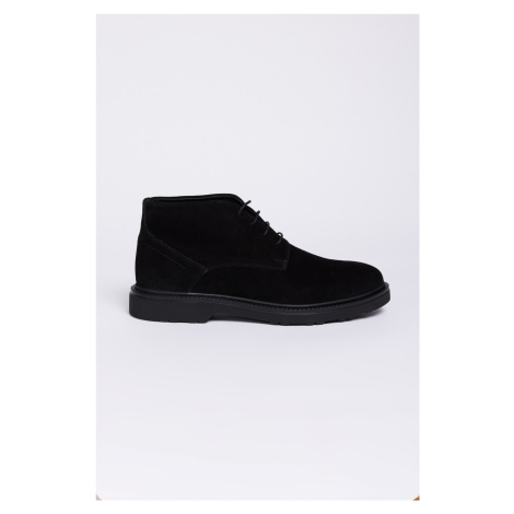 ALTINYILDIZ CLASSICS Men's Black 100% Leather Warm Lace Up Boots