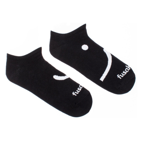 Členkové ponožky smajlík čierne Fusakle