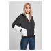 Women's padded two-tone Batwing jacket black/white