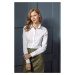 Premier Workwear Dámska bavlnená košeľa s dlhým rukávom PR344 Silver -ca. Pantone 428