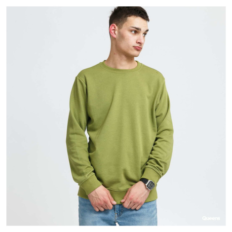 Mikina Urban Classics Basic Terry Crew Green