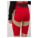 Šortky Puma Title Nine 532503 dámske, červená farba, vzorované, vysoký pás
