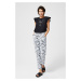 Printed trousers - blue