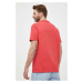 Bavlnené tričko Polo Ralph Lauren červená farba, jednofarebné