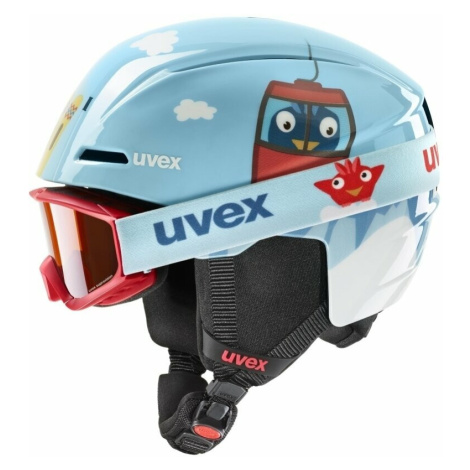 UVEX Viti Set Junior Light Blue Birdy Lyžiarska prilba
