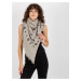 Women's scarf with print - gray