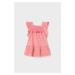 Detské bavlnené šaty Mayoral ružová farba, mini, rovný strih