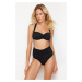 Trendyol Black Restorer High Waist Regular Bikini Six