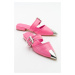 LuviShoes Jenni Women's Pink Buckle Slippers