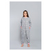 Llama children's jumpsuit with long sleeves, long pants - pink print