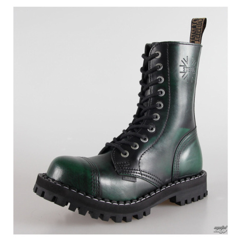 topánky kožené STEEL Čierna zelená