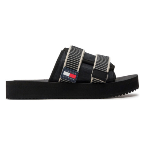 Tommy Jeans Šľapky Tjm Sandal Casual EM0EM01389 Čierna Tommy Hilfiger