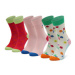 Happy Socks Súprava 3 párov vysokých ponožiek unisex XFLO08-3300 Ružová