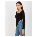 Čierny crop top s cípmi a dlhými rukávmi -TW-BZ-BL-1005.26P-black