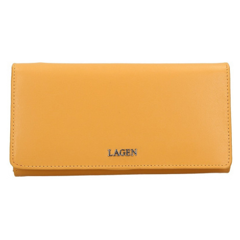 Dámska kožená peňaženka Lagen Evelin - žltá