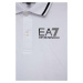 Detská bavlenná polokošeľa EA7 Emporio Armani biela farba, jednofarebný