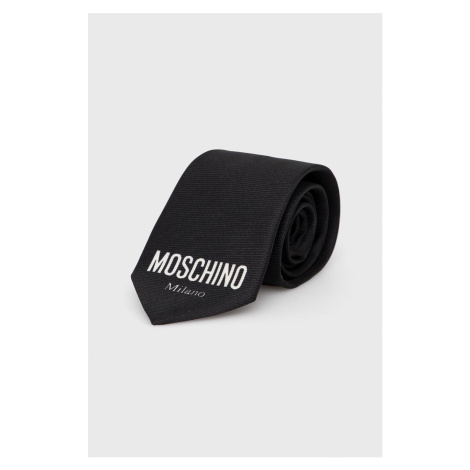 Kravata Moschino čierna farba