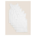 Biele detské tielka z čistej bavlny, 5 ks v balení (2–16 rokov) Marks & Spencer