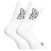 Ponožky Styx vysoké biele s čiernym logom (HV1061) L
