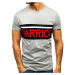Men's T-shirt with print "Warrior" 100701 - grey