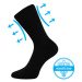 Lonka Finego Unisex ponožky s voľným lemom - 3 páry BM000001470200101092 čierna