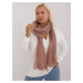 Dark pink knitted women's openwork scarf