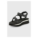 Sandále Karl Lagerfeld VELOCITA WEDGE dámske, čierna farba, na platforme, KL81900A