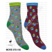 MORE Vzorované ponožky More-078-108 109-bordová
