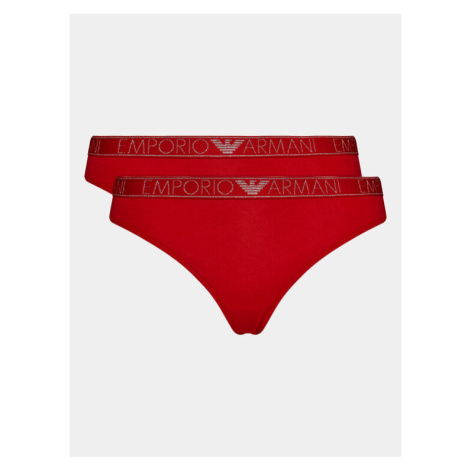 Emporio Armani Underwear Súprava 2 kusov stringových nohavičiek 163333 3F223 00173 Červená