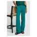 Nohavice Medicine dámske, zelená farba, široké, stredne vysoký pás