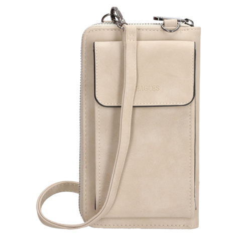 Dámska kabelka na telefón / peňaženka s popruhom cez rameno Beagles Rebelle - light taupe - na v