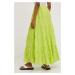 Bavlnená sukňa Answear Lab zelená farba, maxi, áčkový strih