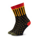 Fun Socks Súprava 4 párov vysokých ponožiek unisex FS-FU71107 Čierna