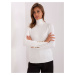 Ecru women's turtleneck with viscose