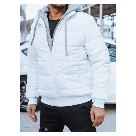 Men's White Quilted Dstreet Winter Jacket