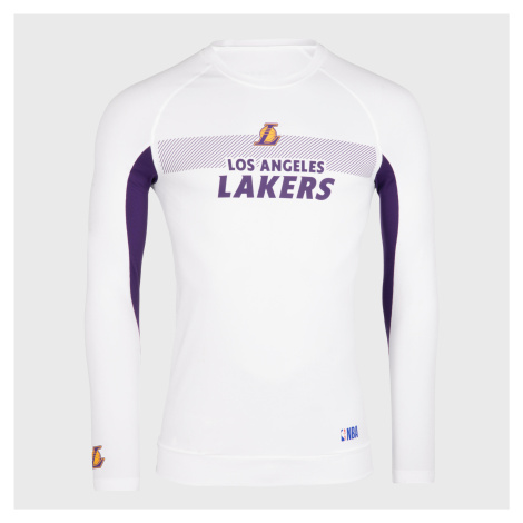 Spodné tričko UT500 NBA Los Angeles Lakers unisex biele TARMAK