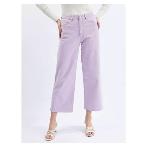 Orsay Light Purple Women Shortened Flared Fit Jeans - Women
