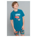 Chlapčenské pyžamo Italian Fashion Krab - krátke Morská zeleň