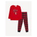 LC Waikiki Crew Neck Snoopy Printed Long Sleeve Girl's Pajama Set