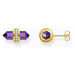 Thomas Sabo H2281-414-13 Gold stud earrings with violet onyx