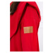 Dlhý kabát s kapucňou červený UNI