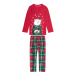 lupilu® Dievčenské pyžamo s vianočným motívom (červená/zelená)