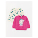 LC Waikiki Crew Neck Long Sleeve Printed Baby Girl Sweatshirt 2 Pack