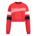 Champion Mikina Graphic Stripe And Colour Block Cropped 112761 Červená Regular Fit