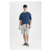 DEFACTO Oversize Fit Wide Cut Straight Leg Shorts