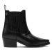 Tommy Hilfiger Členková obuv Th Leather Cowboy Boot FW0FW08033 Čierna