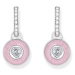 Thomas Sabo CR723-691-9 Silver hoop earrings with pink pendant & zirconia