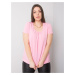 Light pink cotton blouse Celeste plus size