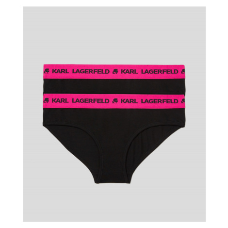 Spodná Bielizeň Karl Lagerfeld Logo Hipsters Set 2-Pack Čierna